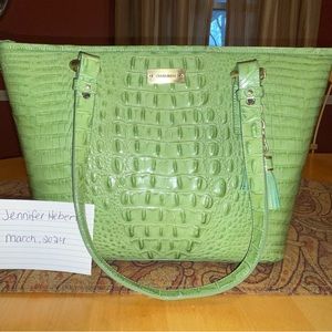 Brahmin Medium Asher Glossy Aloe